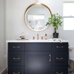 Custom made 48‘’ black bath vanity