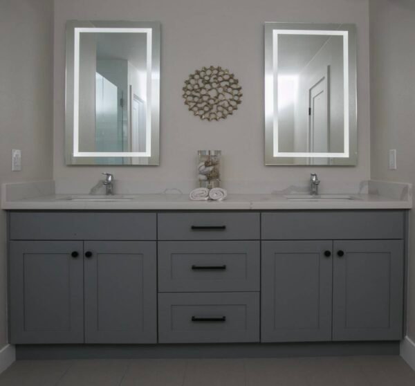 Australian grey shaker vanity with marble benchtop - Image 3