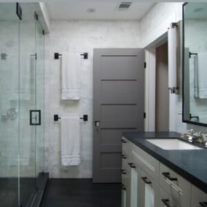 5 Panel Grey Shaker Door