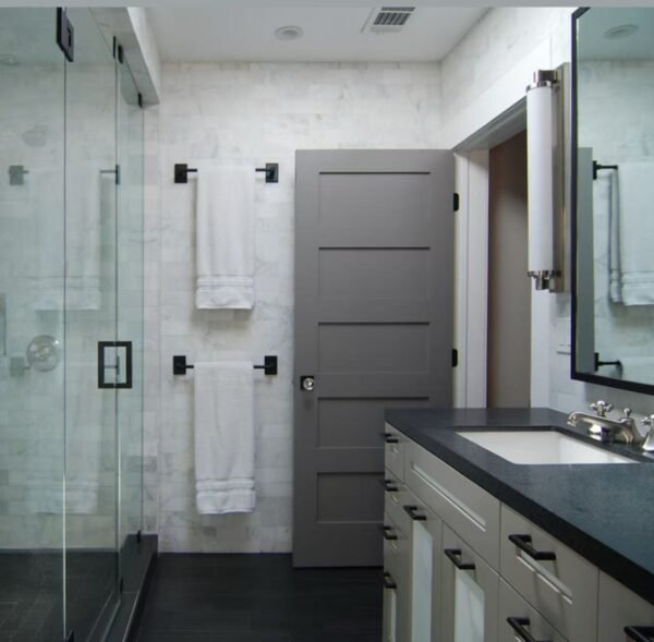 5 Panel Grey Shaker Door