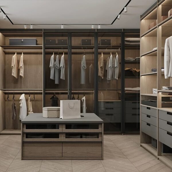 Custom made modern walk in closet