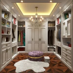 European classical solid wood closet