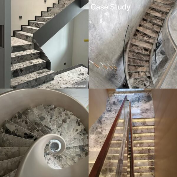 Italian grey marble staircase - Image 4