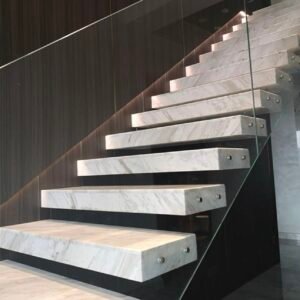 Fancy floating marble stair
