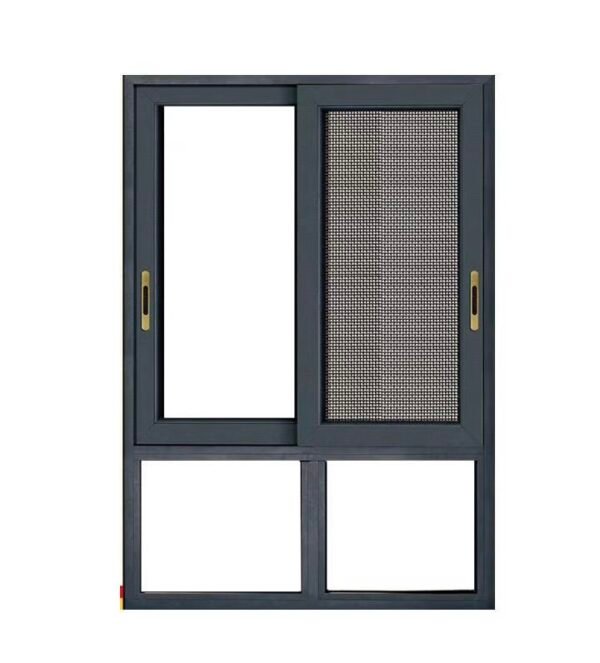 Sliding aluminum window with mosquito net