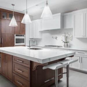 Transitional 2-color Kitchen Cabinet
