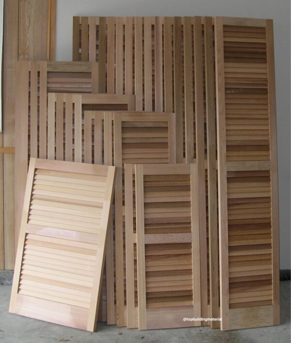 Solid wood louver folding door - Image 3