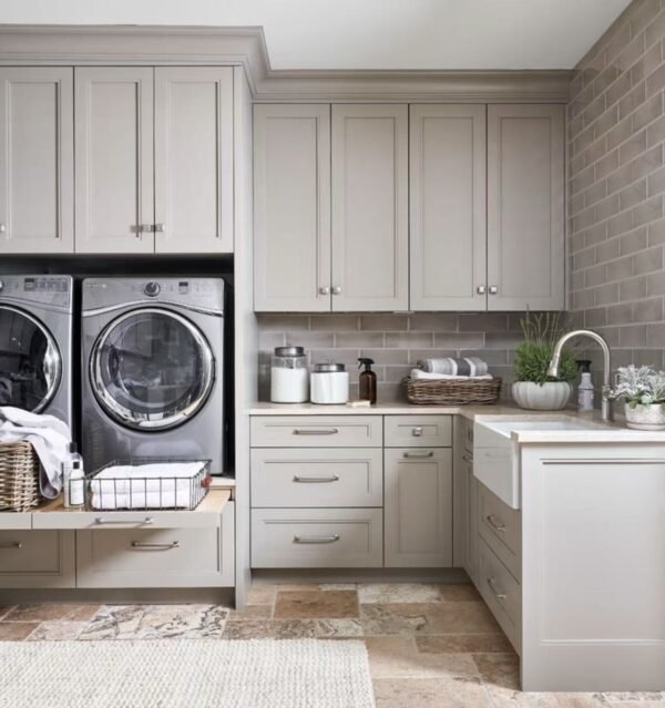 Bespoke mudroom laundry cabinet