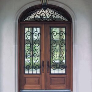Wrought Iron timber entrance door