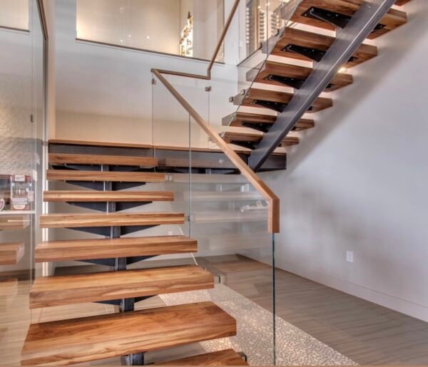 Custom single stringer staircase