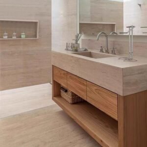 Stylish wall-mounted single vanity